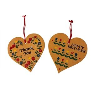 Wooden Heart Shaped Gift Tags